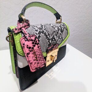 Aldo Etiwen Pink & Green Crossbody Bag